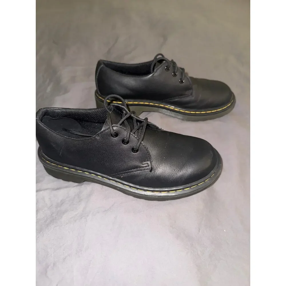 Dr Doc Martens Junior Sz 3 Softy Leather Flats Shoes